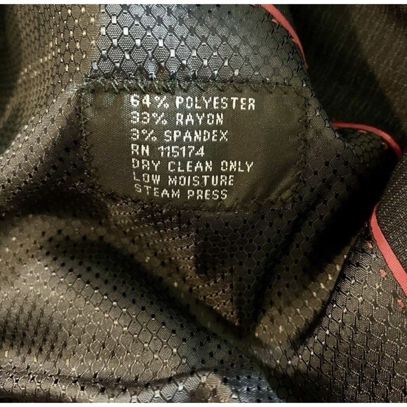 Bocaccio Navy Blue 3 Piece Dress Suit Size 2XL Pants 42” X 29” Jacket Vest - Picture 16 of 16